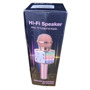 Kids Karaoke Handheld Music Hi Fi Speaker Wireless Microphone  032624